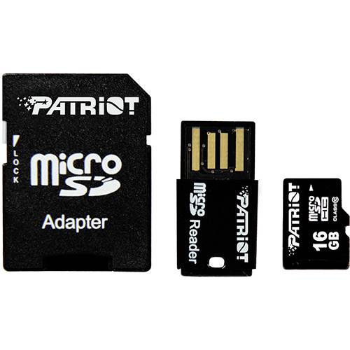 Tamanhos, Medidas e Dimensões do produto Cartão de Memória Patriot Micro SD 16GB