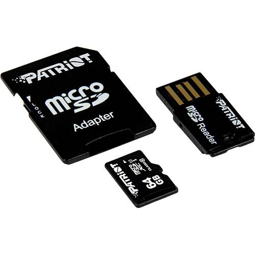 Tamanhos, Medidas e Dimensões do produto Cartão de Memória Patriot Micro SD 64GB