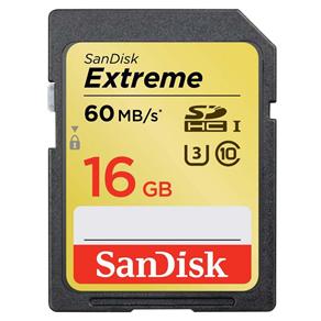 Cartão de Memória SanDisk 16GB Extreme SDHC UHS-I