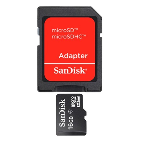 Cartão de Memória Sandisk 16Gb Microsdhc (Classe 4) Card + Adapter Sdsdqm-016G-B35a T