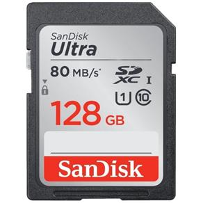 Cartão de Memoria SanDisk 128GB 80MB/s SDXC Ultra Cl 10
