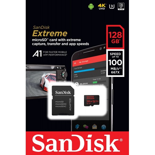 Cartão de Memória Sandisk 128gb Extreme Microsd