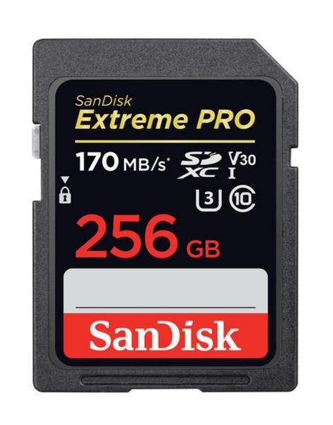 Cartão de Memória Sandisk 256GB 170MB's Extreme Pro V30