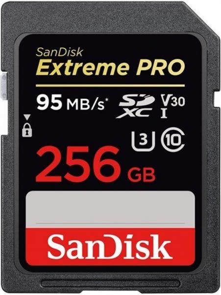 Cartão de Memória Sandisk 256GB 95MBs Extreme Pro V30