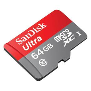Cartao de Memoria Sandisk 64GB ULTRA Microsdhc (classe 10) CARD + Adapter FOR Android (SDSDQUAN-064G-G4 T)