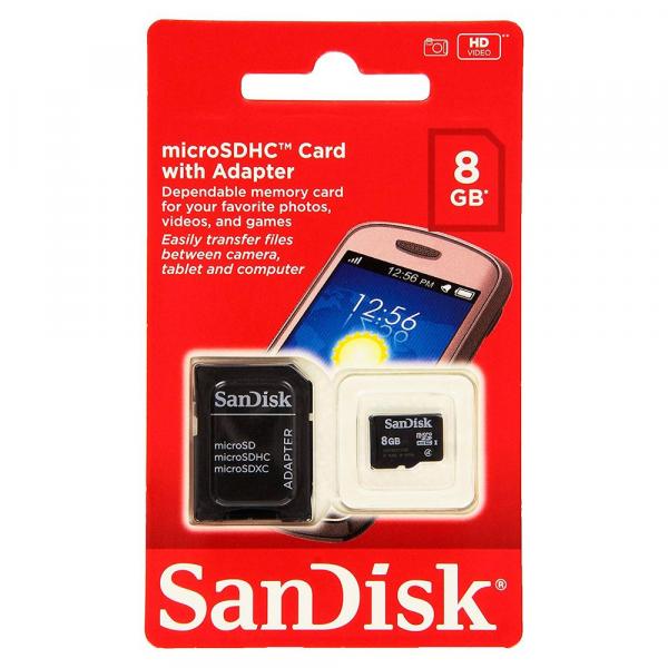 Cartão de Memória SanDisk 8GB Micro SD