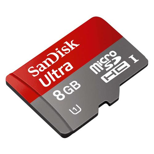 Cartão de Memória SanDisk 8GB Ultra MicroSDHC (Classe10) Card + Adapter For Android SDSDQUAN-008G-G4 T - Sandisk