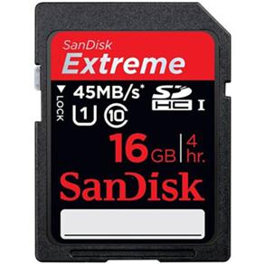 Cartão de Memória SanDisk Extreme SDHC UHS-I - 16GB