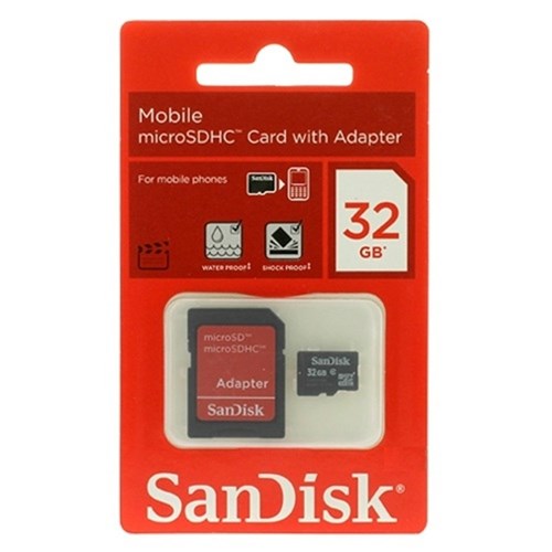 Cartão de Memória Sandisk 32Gb Micro Sd + Adaptador Sd Classe 4