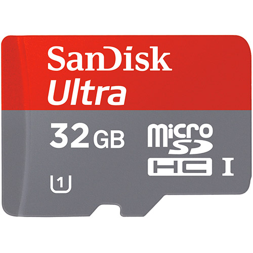 Cartão de Memória SanDisk 32GB Ultra MicroSDHC (Classe10) Card + Adapter For Android (SDSDQUAN-032G-G4 T) - Sandisk
