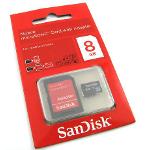 Cartão de Memoria Sandisk Micro Sd 8gb C/ Adaptador