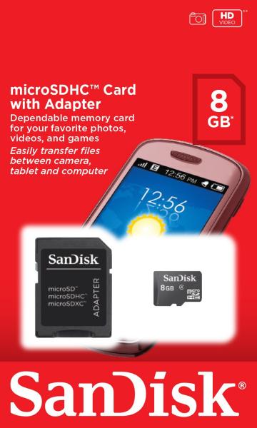Cartão de Memoria Sandisk Micro SD 8GB