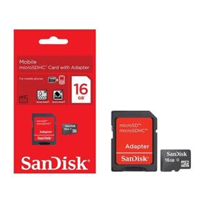 Cartao de Memória Sandisk Micro Sd - Classe 4 + Adaptador - 16Gb