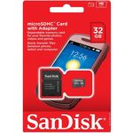 Cartão de Memória Sandisk Micro SD 32GB Com Adaptador