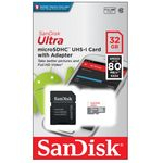 Cartão de Memória Sandisk Micro SD 32GB com Adaptador