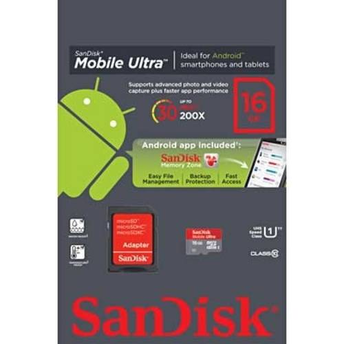 Cartão de Memória Sandisk Micro Sd Ultra Adaptador 16gb