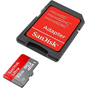 Cartão de Memória SanDisk Micro SD Ultra + Adaptador 32GB