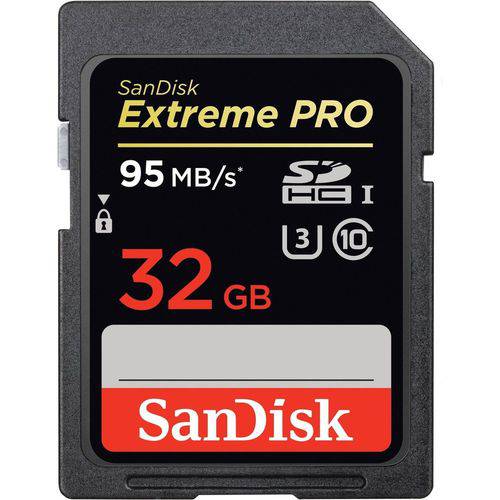 Cartão de Memória Sandisk Sdhc 32gb Extreme Pro 95mb/s Uhs-i Classe 10 U3