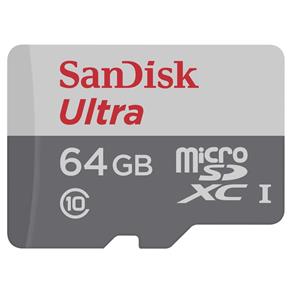 Cartão de Memória Sandisk Ultra Micro 64Gb com Adaptador