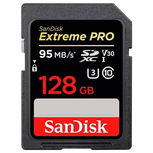 Cartão de Memória Sandisk Extreme Pro Sdsdxxg-128g de 128gb de 95mb-s - Preto