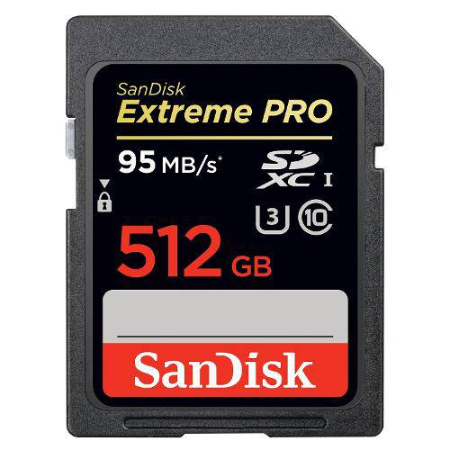 Tudo sobre 'Cartão de Memória Sd 512gb 95mb/S Extreme Pro U3 Sdxc - Sandisk'