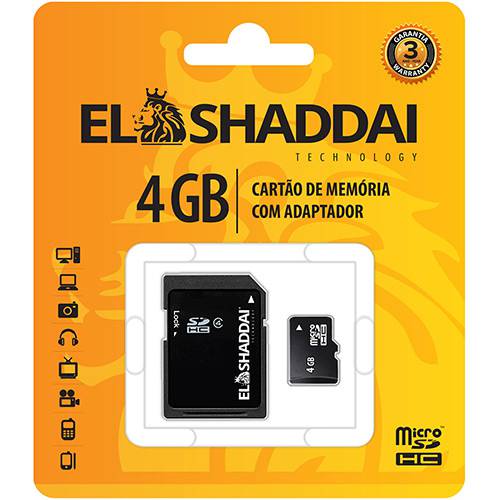 Cartão de Memória SD El Shaddai com Adaptador 4GB