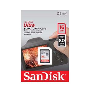 Cartão de Memória SD SanDisk Classe 10 Ultra 16GB 80mb/s