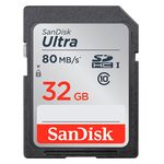 Cartão de Memória Sd Sandisk Ultra Classe 10 80mbs 32gb