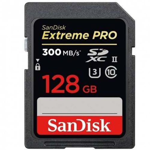 Cartão de Memória Sdxc 128gb Sandisk Extreme Pro 4k C10 de 300mb/s