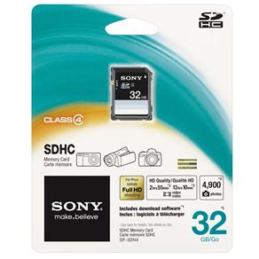 Cartão de Memória Sony SD com 32GB - SF-32N4