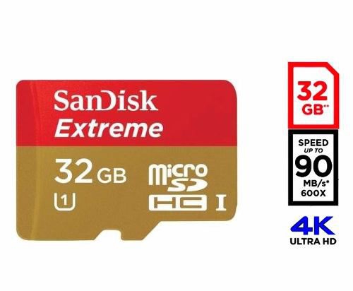 Cartão 32gb Memoria MicroSd 4k Sandisk Classe 10 Extreme