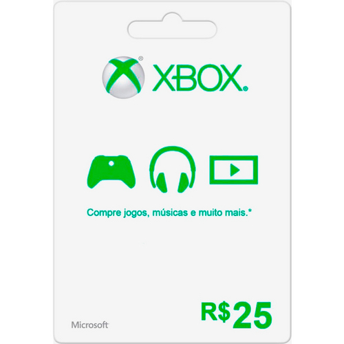 Cartão Live R$ 25,00 - Xbox 360