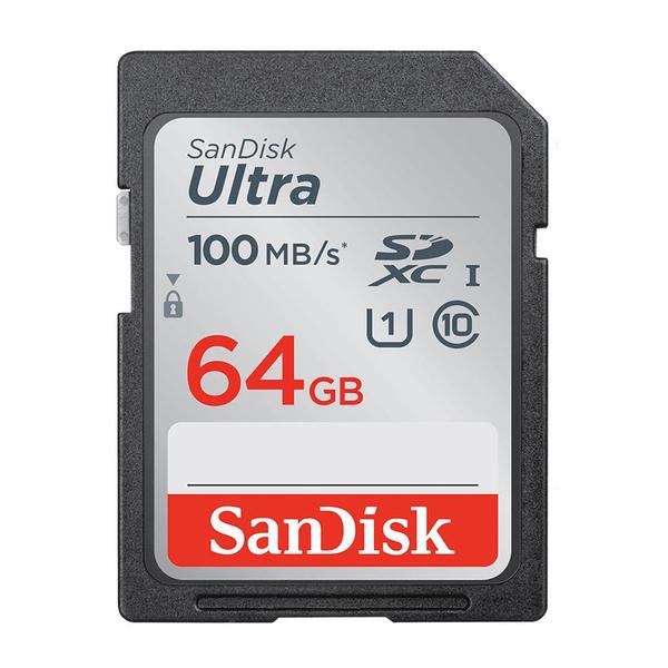 Cartão Memória 64GB 100MB/s Ultra SDXC UHS-I SanDisk
