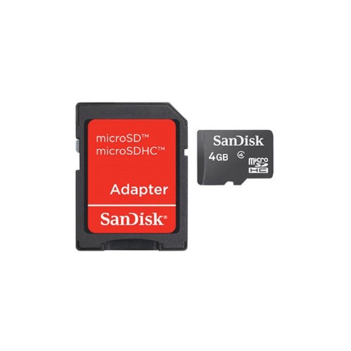 Cartão Memória Micro Sd 4Gb Sandisk Classe 4 C/ Adaptador
