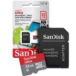 Cartão Memória Micro Sd Ultra Sandisk 32gb 80mb/s Classe 10