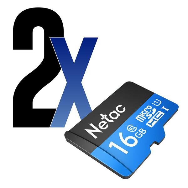 Cartão Memória MicroSD 16GB 80MB/s Netac 2un