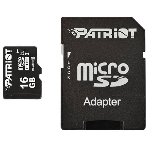 Cartão Memória Patriot 16Gb Micro SDHC com Adaptador Classe 10