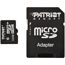Cartão Memória Patriot 32Gb Micro SDHC com Adaptador Classe 10