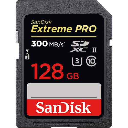 Cartão Memória Sandisk SD EXTREME PRO 128GB (300 Mb/s)