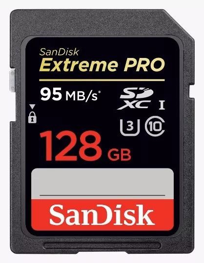 Cartao Memoria Sandisk Sdxc Extreme Pro U3 4k 170mb/s 128gb