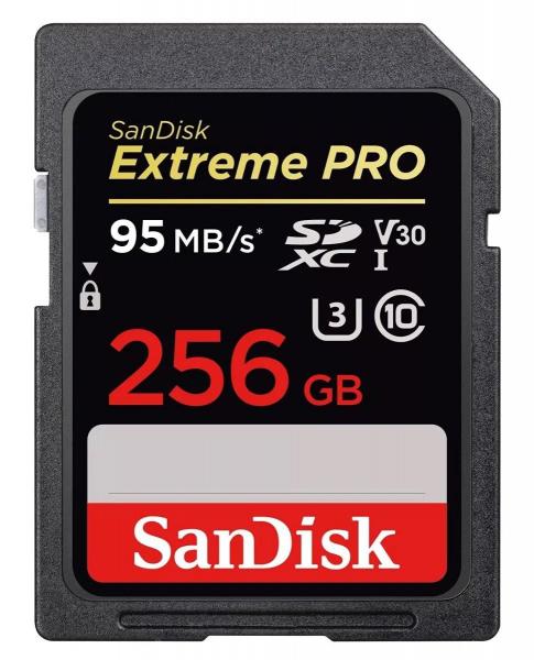 Cartão de Memória Sandisk 256gb 95mbs Extreme Pro V30