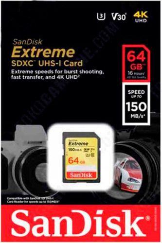 Cartão Memória Sdxc 64gb Sandisk Extreme 150mb/s Lacrado