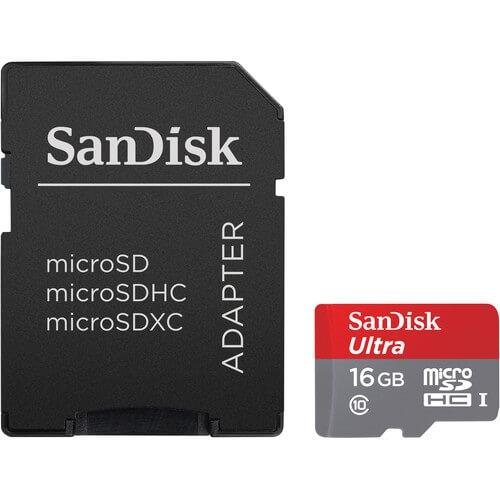 Cartão Micro SD 16GB Sandisk Ultra 80mb/s Classe 10