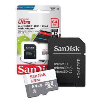 Cartão Micro SD 64GB Sandisk Classe 10