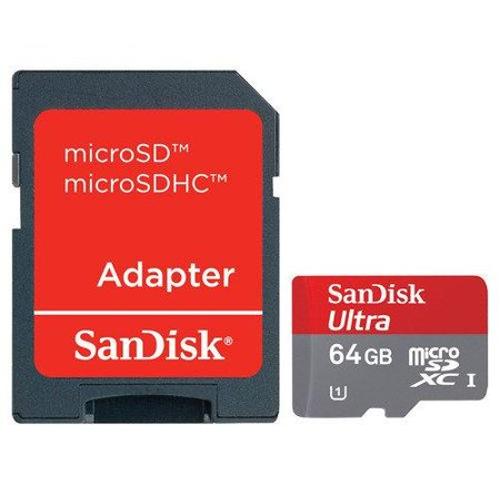 Cartão Micro Sd 64gb Sandisk Ultra com Adaptador 30mb/S