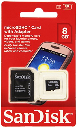 Cartão Micro SD SanDisk com Adaptador 8GB
