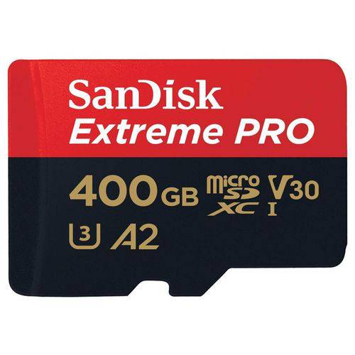 Cartão Micro Sd Sandisk Extreme Pro 400gb 170mb/s Sdxc A2 4k Celular Samsung Go Pro Hero