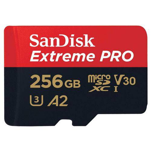 Cartão Micro Sd Sandisk Extreme Pro 256gb 170mb/s Sdxc A2 4k Celular Samsung Go Pro Hero