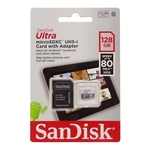 Cartão Micro Sd Sandisk Ultra 128gb 80mb/s Com Adaptador SD
