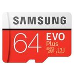 Cartão Micro Sd Sdxc Samsung Evo Plus 64gb 100mb/s U3